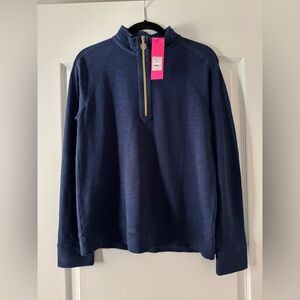 Lilly Pulitzer Deep Blue Zip-Up Sweater